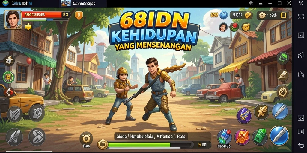 Screenshot dari gameplay 68IDN menunjukkan aktivitas sehari-hari karakter.