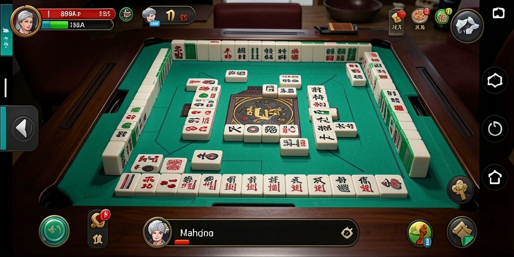 Screenshot gameplay menyenangkan dari 898A, menunjukkan aksi Mahjong yang seru.