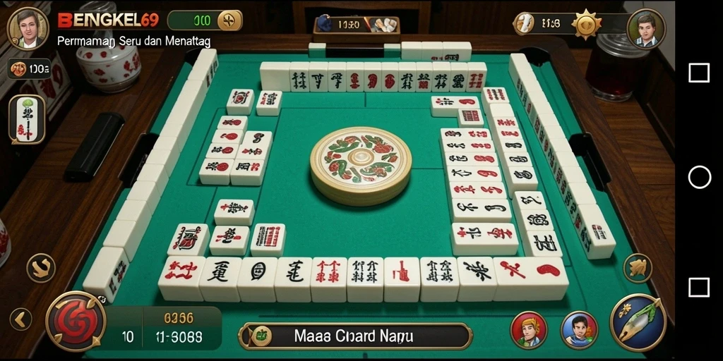 Gameplay seru BENGKEL69 dengan desain ubin Mahjong yang menarik.