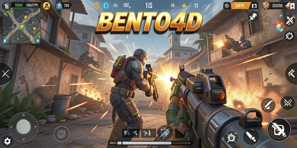 Tangkapan layar yang menunjukkan aksi menegangkan dalam BENTO4D.