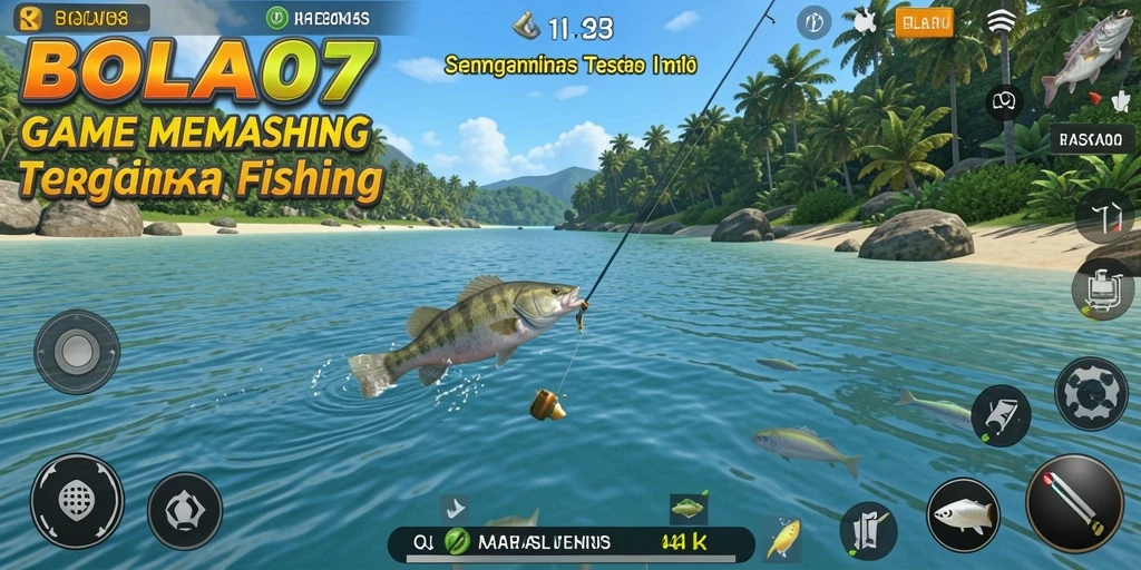 Screenshot gameplay menunjukkan pengalaman memancing yang menakjubkan di BOLA07.