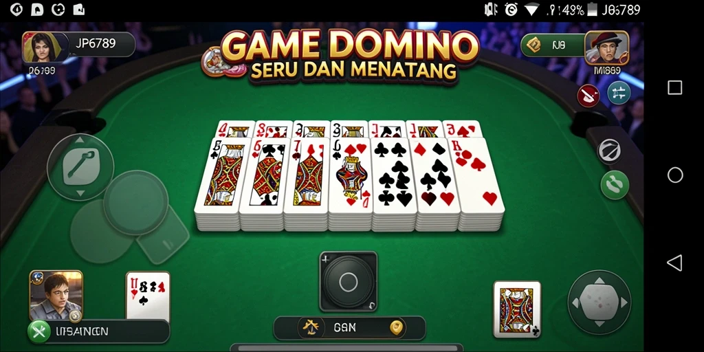 Screenshot gameplay JP6789 yang menunjukkan keseruan bermain Domino.
