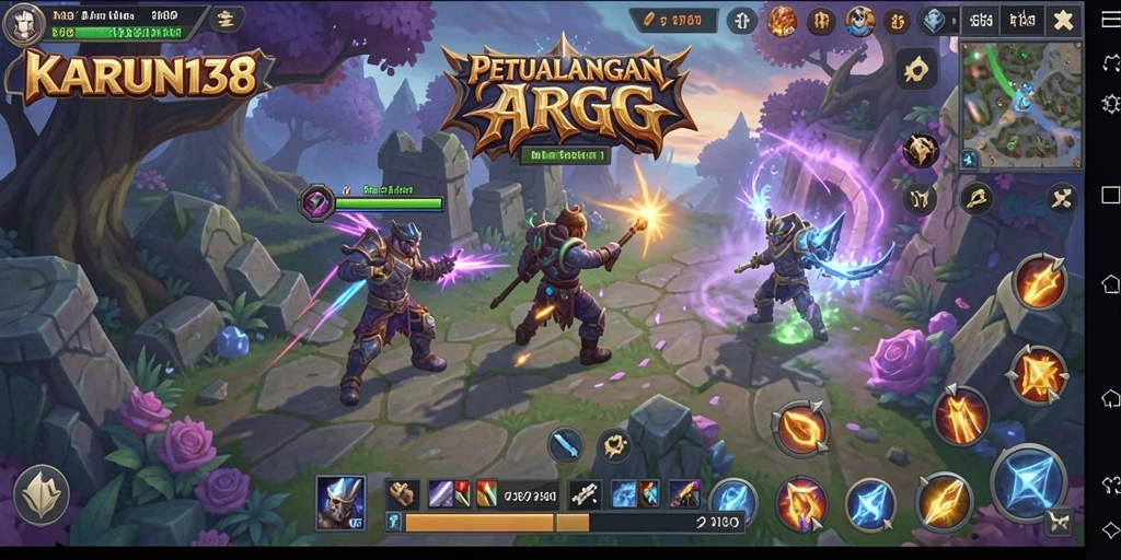 Tangkapan layar gameplay KARUN138 yang menampilkan aksi pertempuran seru.