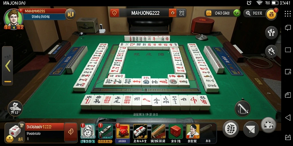 Tampilan gameplay MAHJONG222 yang menampilkan fitur Utility yang efisien.