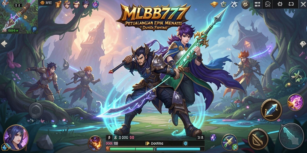 Tampilan gameplay MLBB777 di dunia petualangan yang memukau.