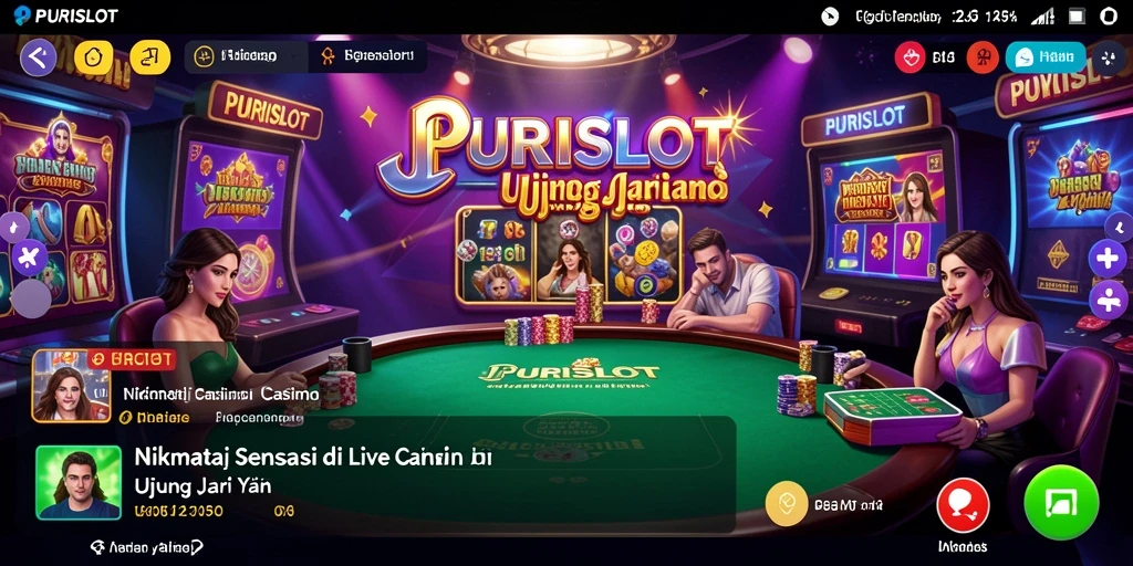 Gameplay seru PURISLOT dengan dealer langsung dan interaksi nyata.