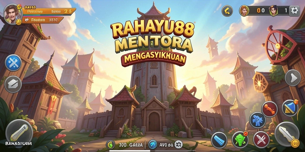 Tampilan gameplay <strong>RAHAYU88</strong> yang penuh aksi dan strategi Tower Defense.