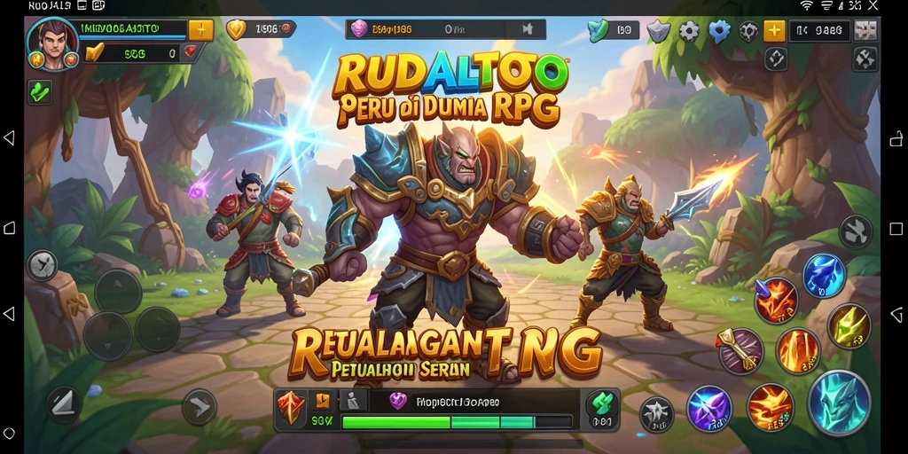 Screenshot gameplay RUDALTOTO menampilkan aksi petualangan RPG yang seru.