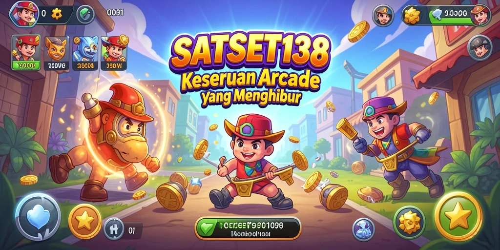 Tangkapan layar utama SATSET138 menampilkan aksi gameplay arcade yang menarik.